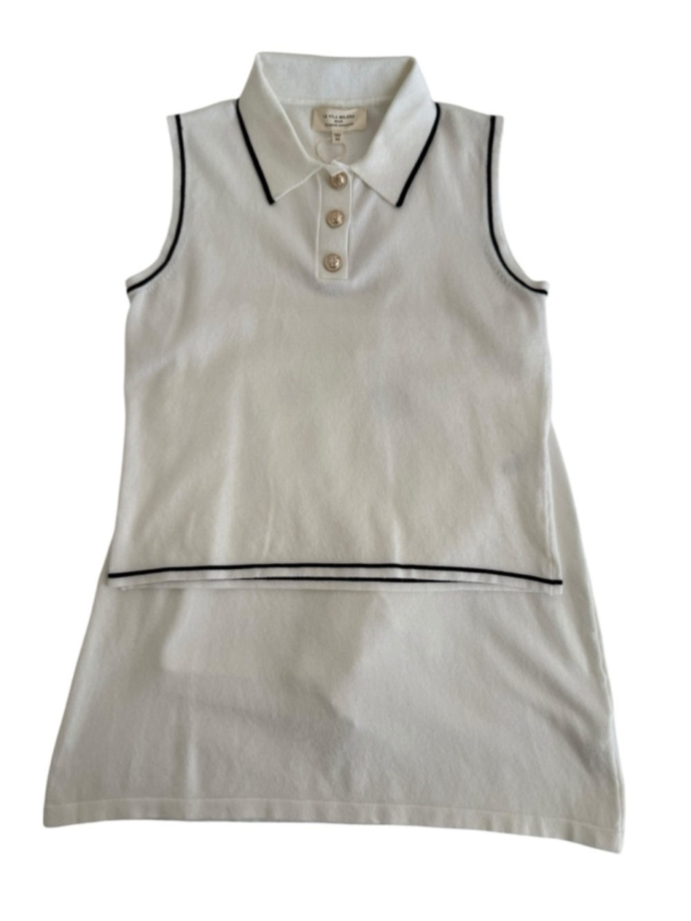 NWT La Vila Milano White & Black Sweater Skort Set XS
